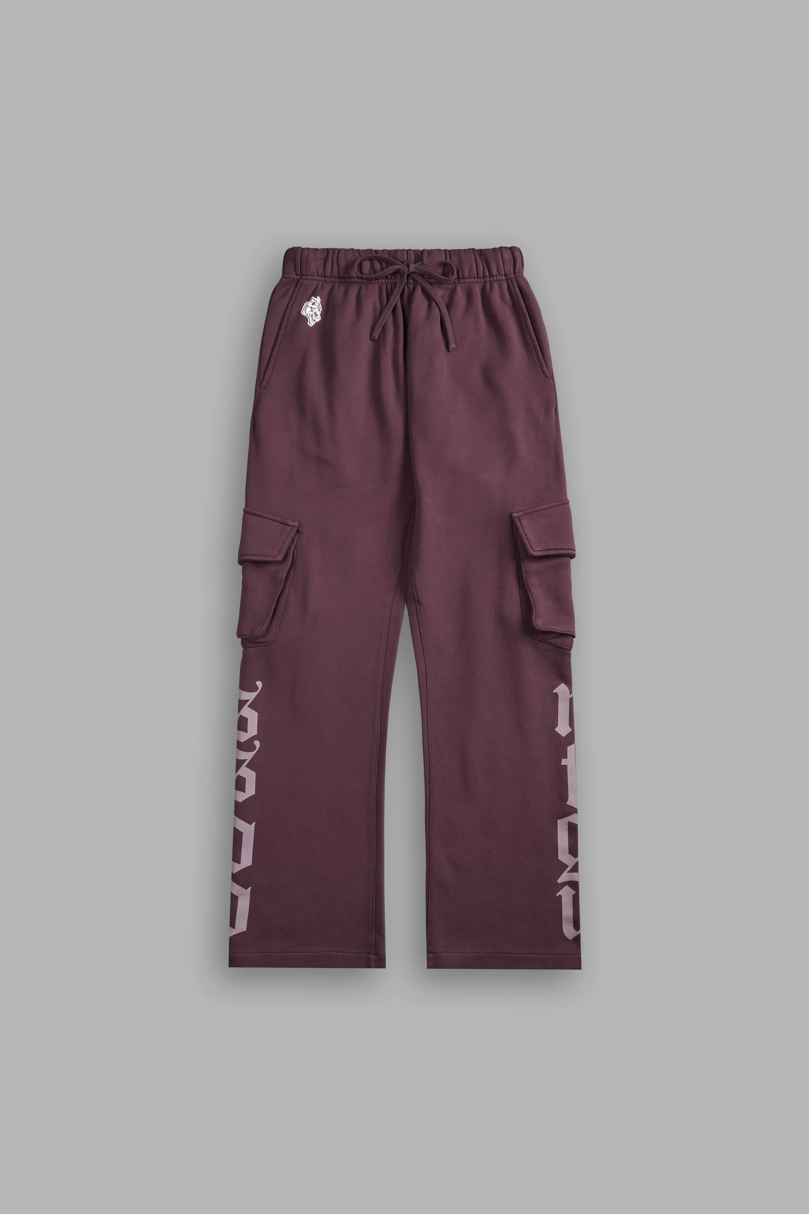 Our Mantra Bigelow Cargo Sweat Pants in Darc Purple