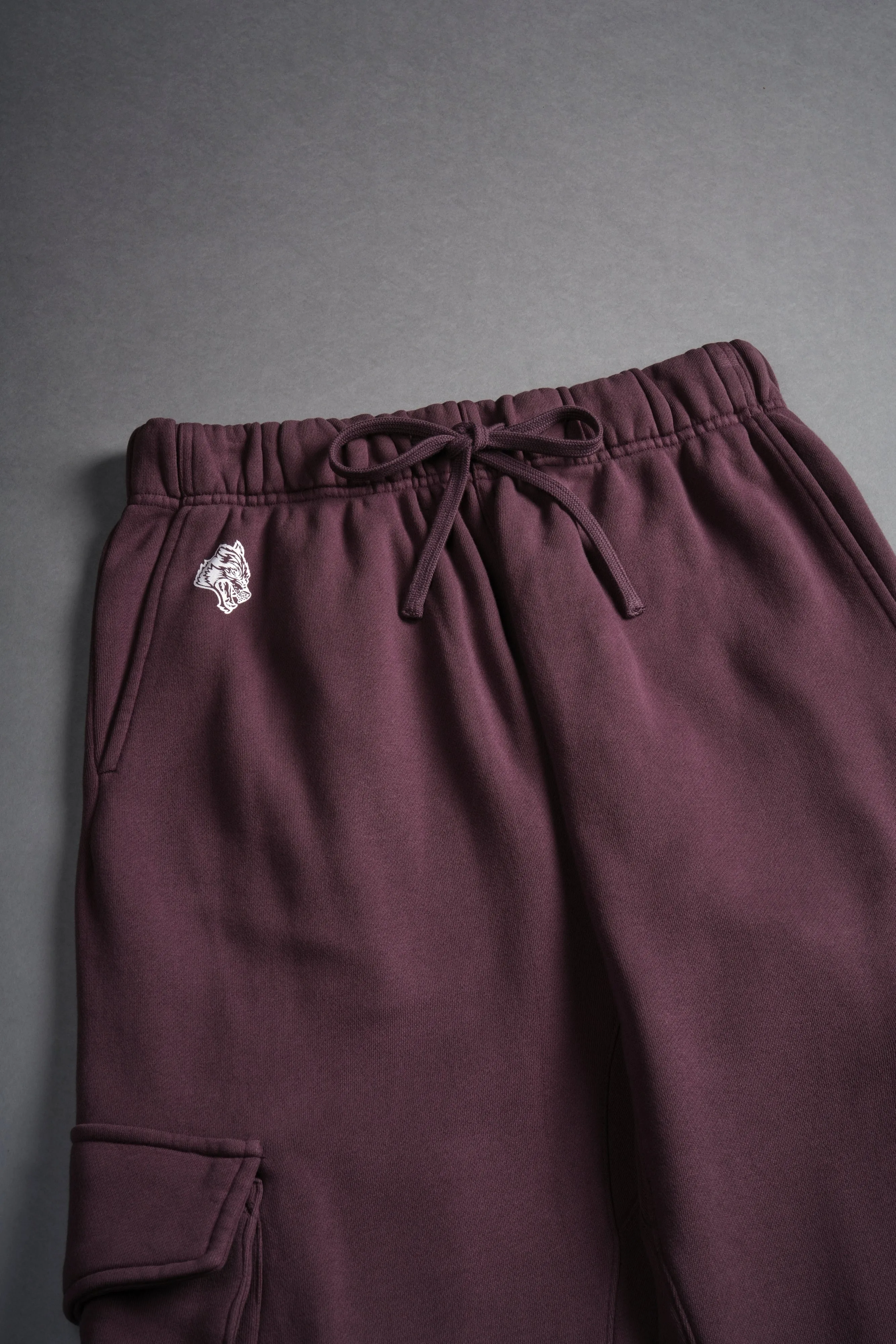 Our Mantra Bigelow Cargo Sweat Pants in Darc Purple