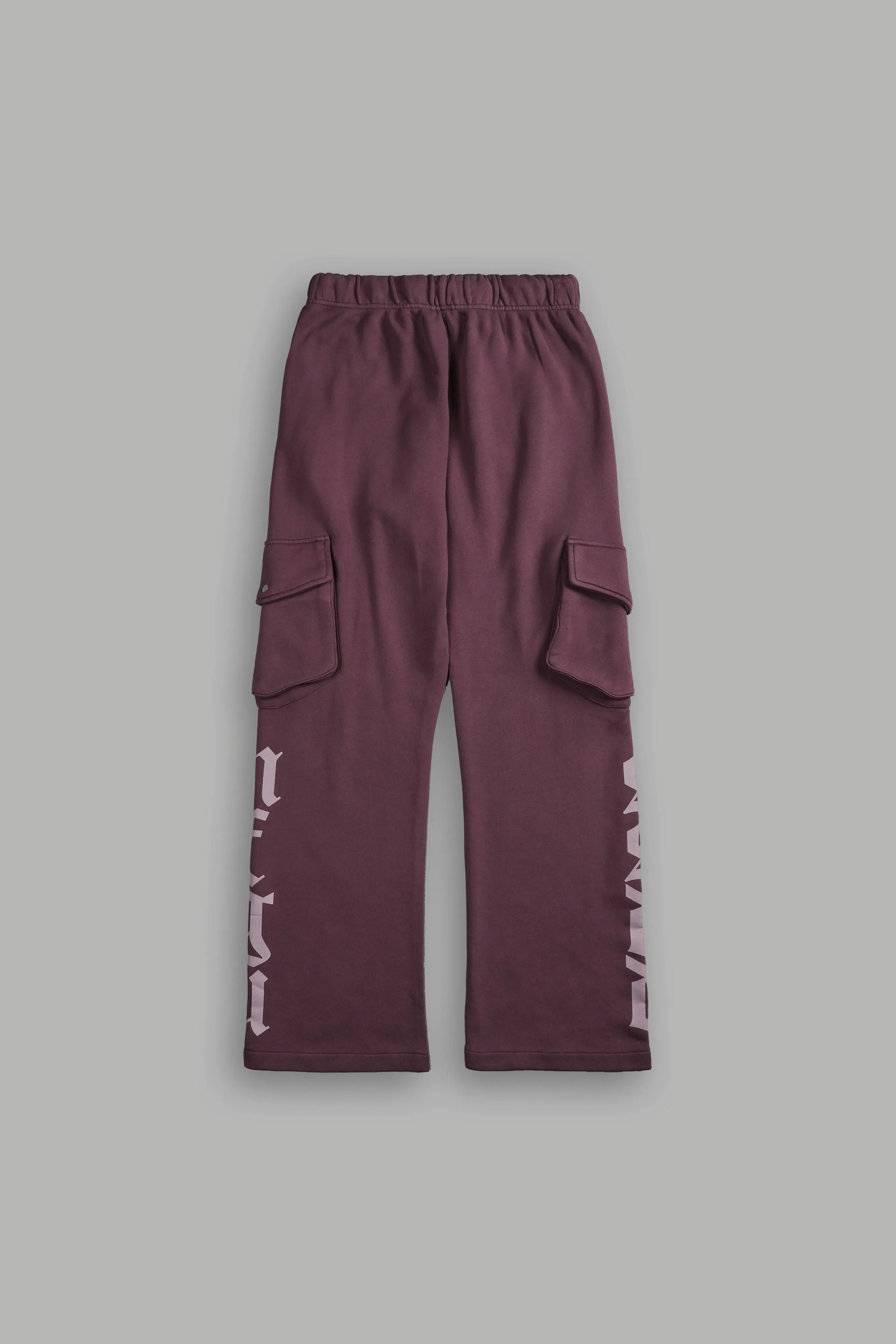 Our Mantra Bigelow Cargo Sweat Pants in Darc Purple