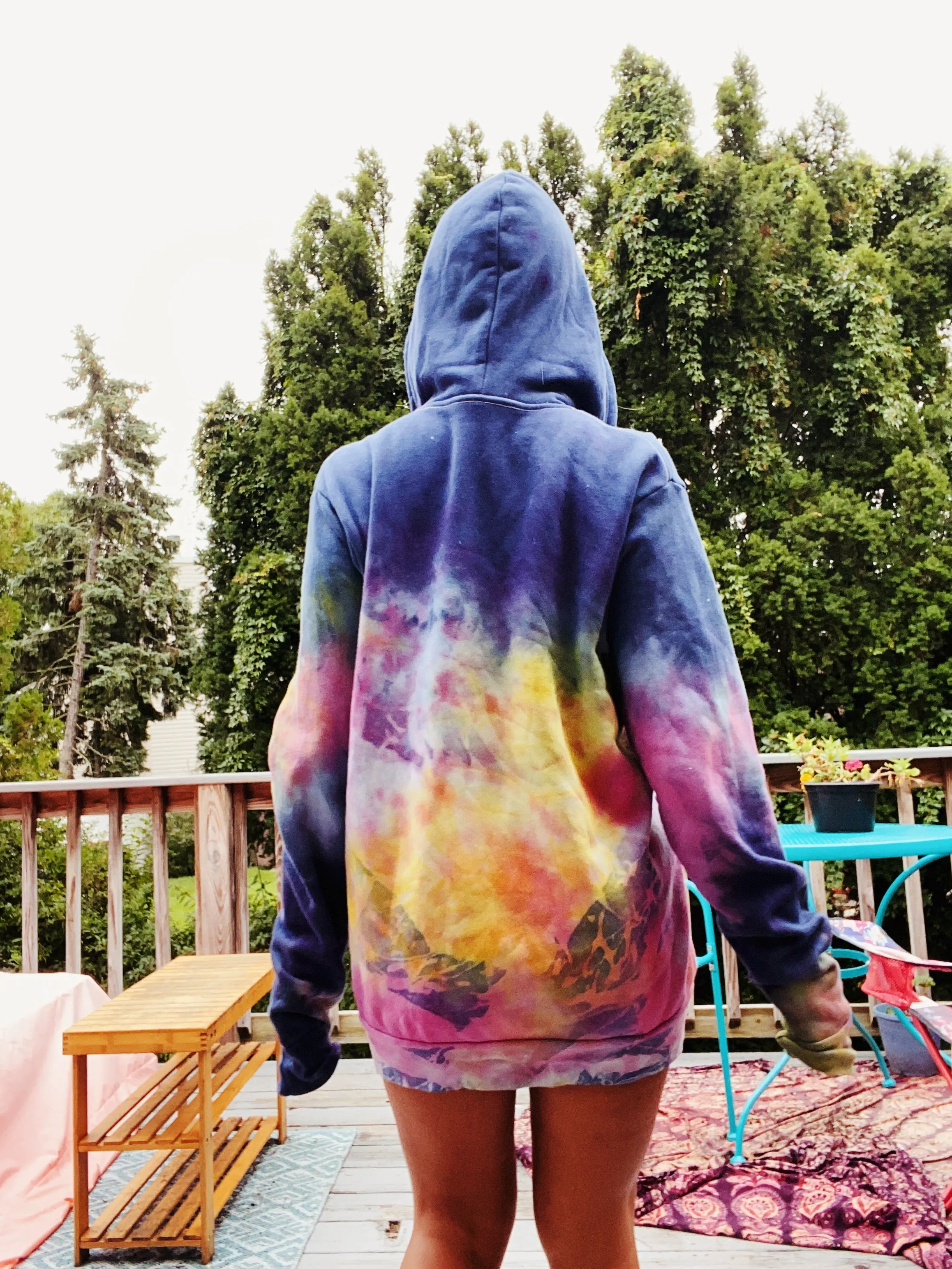Perfect Storm Tie Dye Hoodie Special Edition Indigo Blend