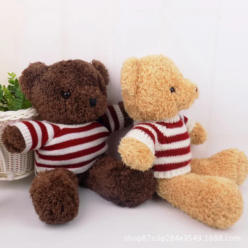 Retro sweater teddy bear doll