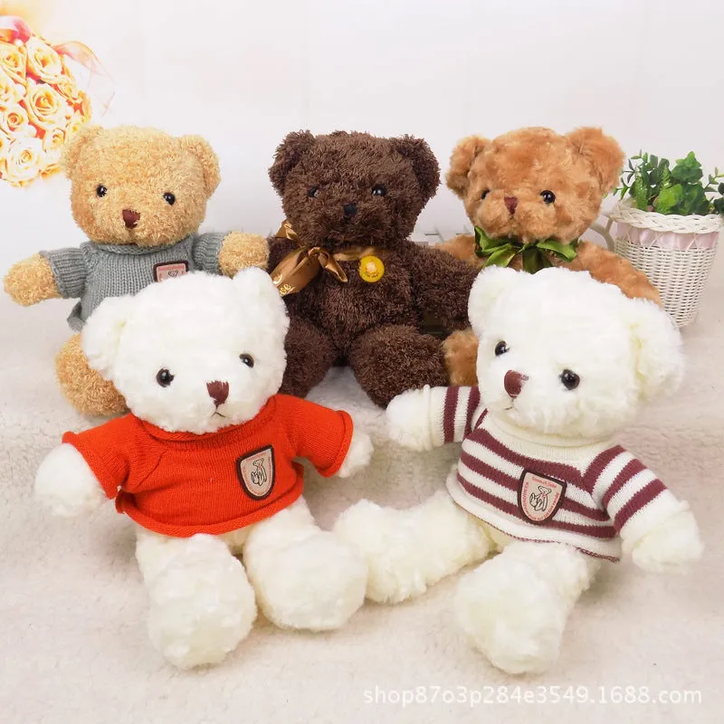 Retro sweater teddy bear doll