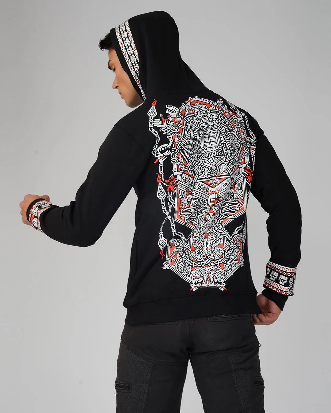 Rituals | zip up Cotton Hoodie | UV Light Reactive Plus Glow in Dark