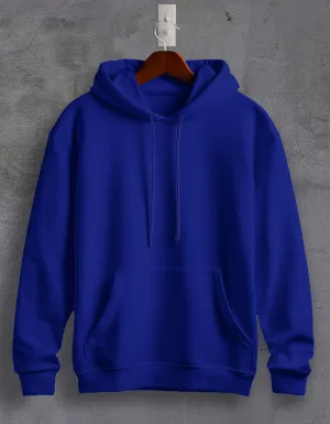 Royal Blue Plain Unisex Hoodie For Men/Women