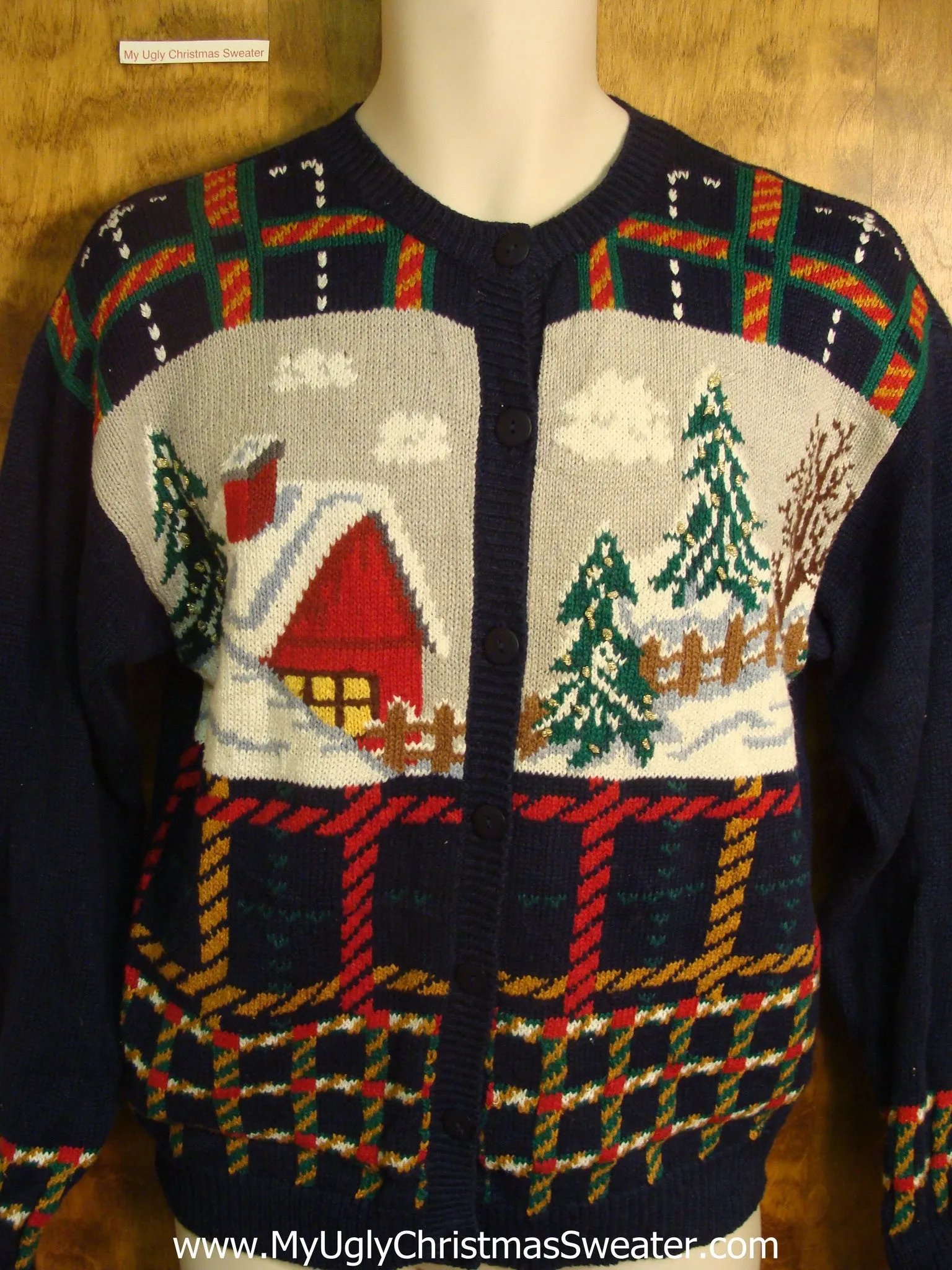 Snowy Little House Ugly Christmas Sweater