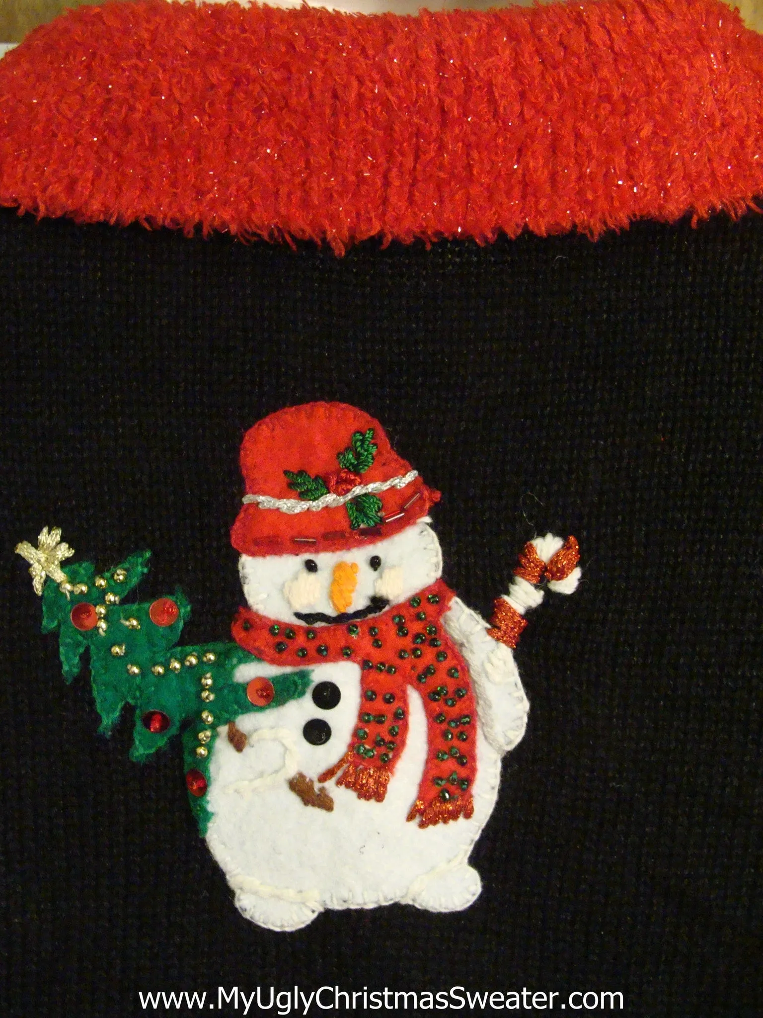 Stacks of Snowmen Light Up Cheesy Christmas Sweater
