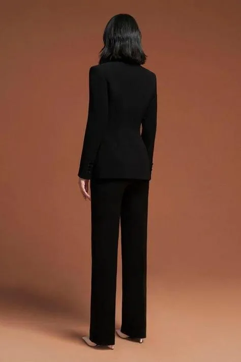 Tailored peak lapel black and white blazer- Dolce