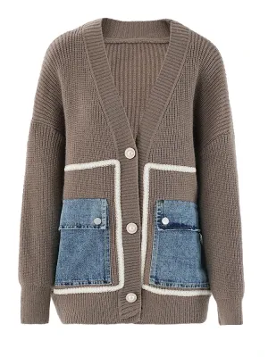 Tara's Denim Pocket Cardigan