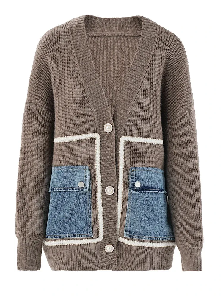 Tara's Denim Pocket Cardigan