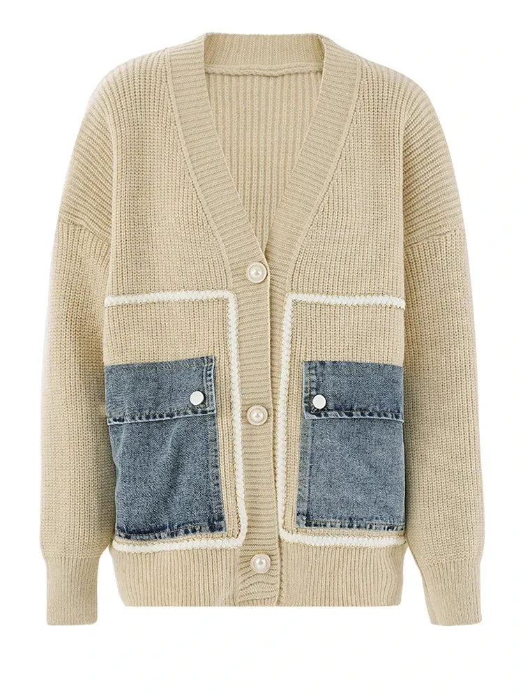 Tara's Denim Pocket Cardigan