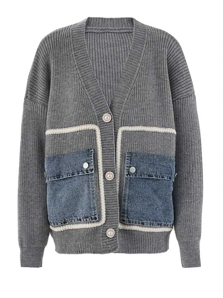 Tara's Denim Pocket Cardigan
