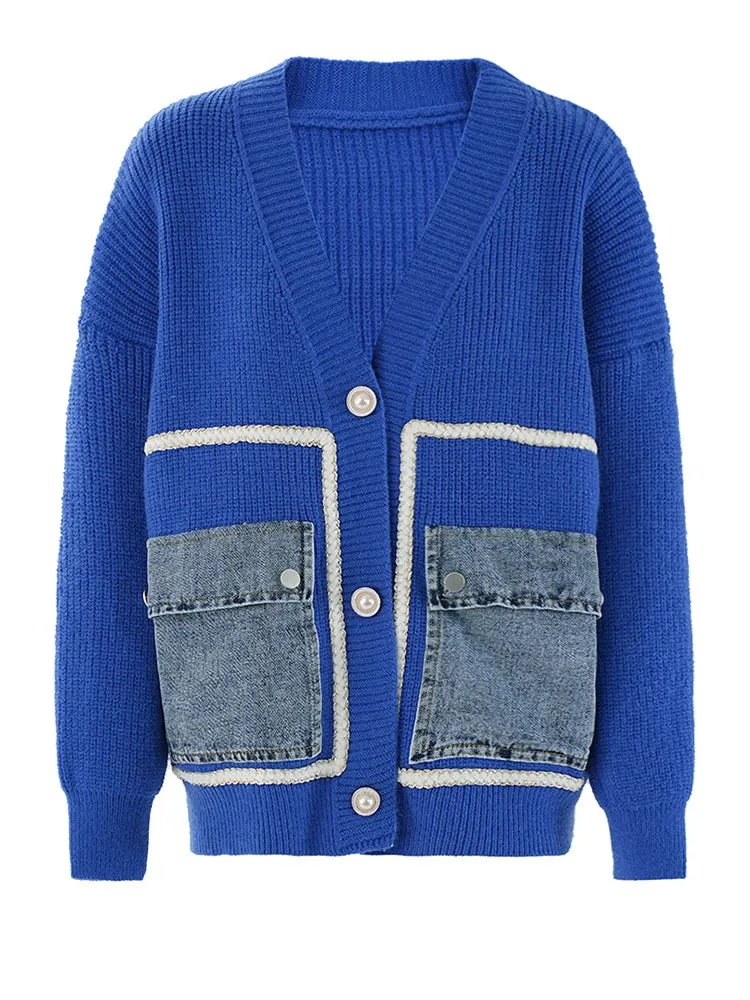 Tara's Denim Pocket Cardigan