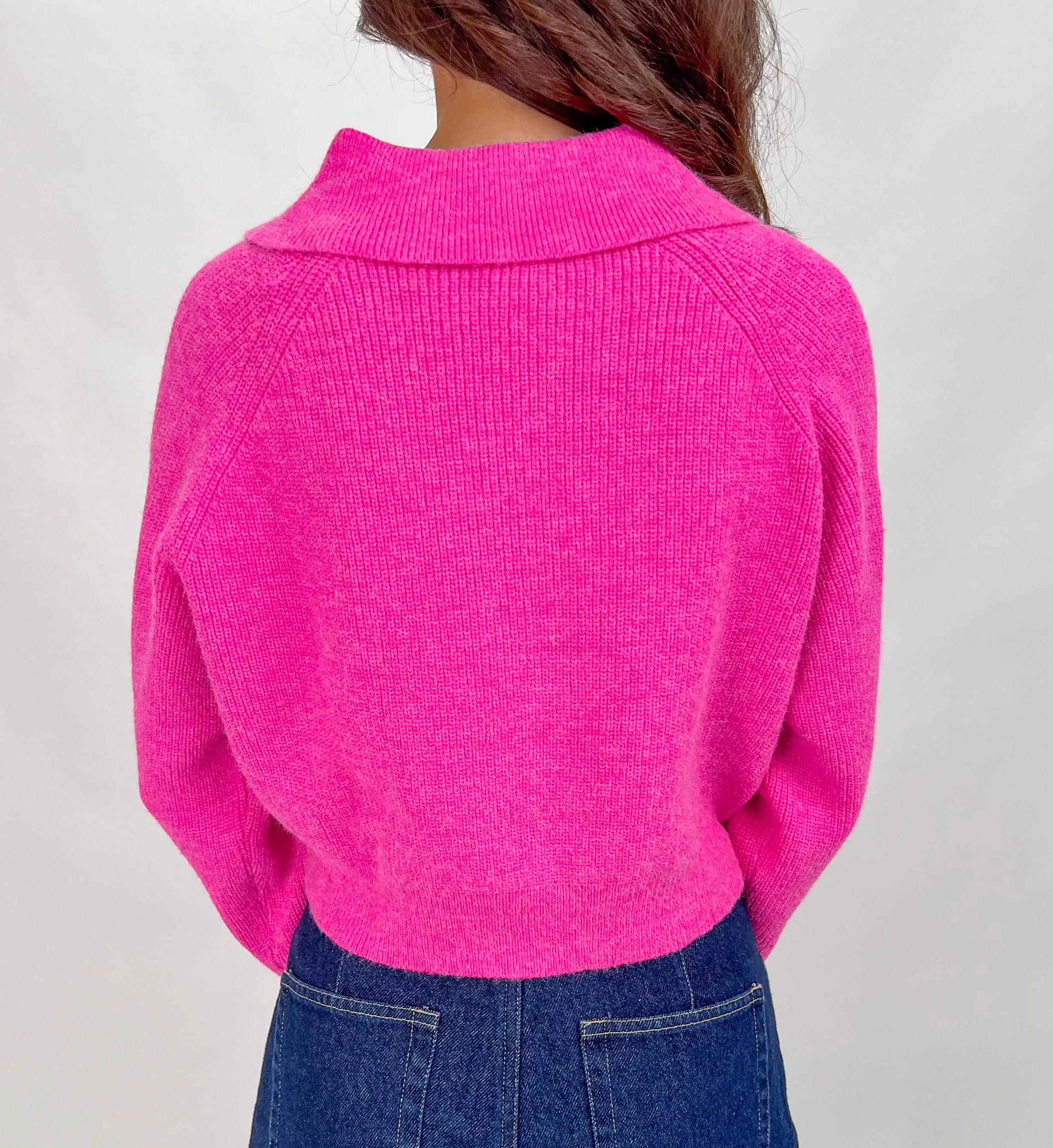 THOUGHT YOU SHOULD KNOW FUCHSIA SWEATER