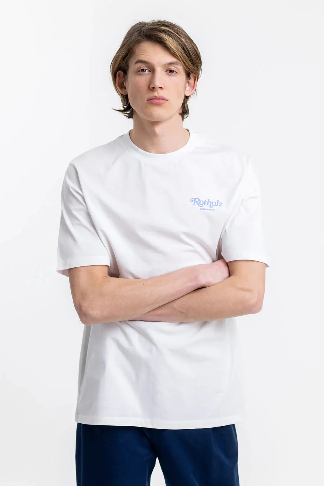 unisex cotton t-shirt - retro white