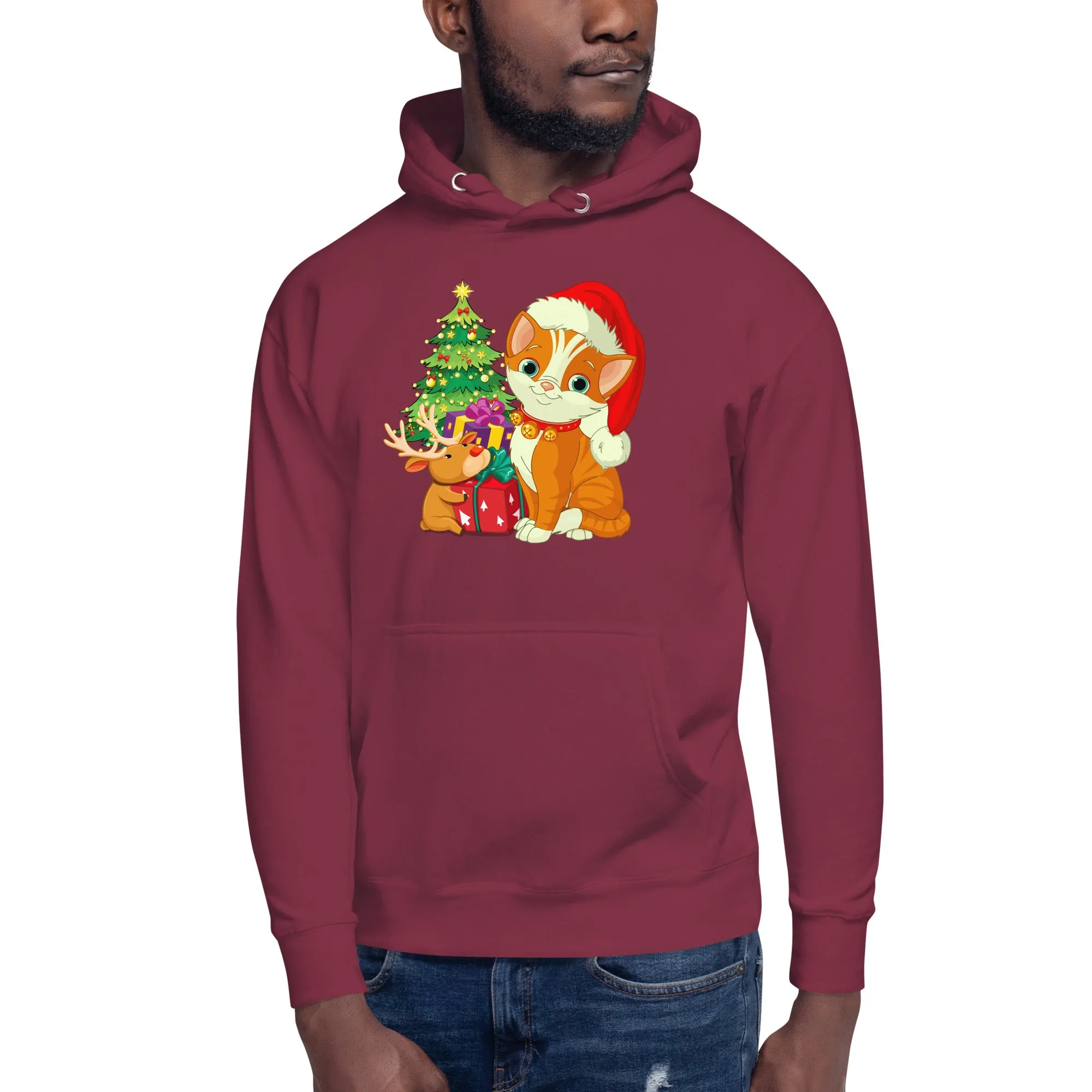 Unisex Hoodie 100% Cotton Face Cat Lovers