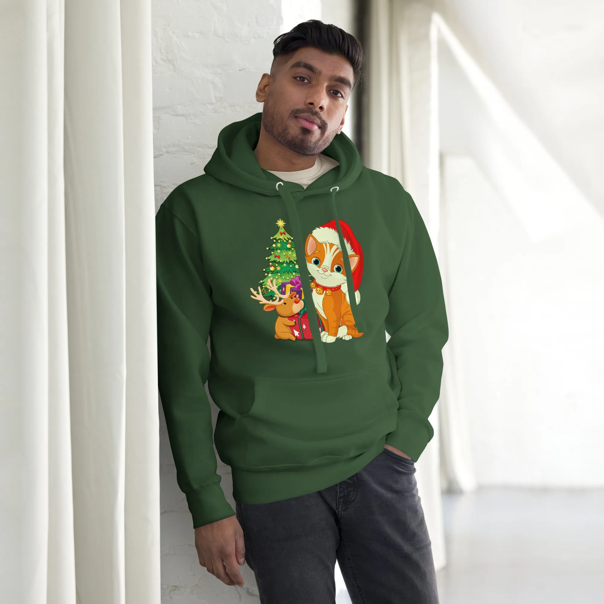Unisex Hoodie 100% Cotton Face Cat Lovers