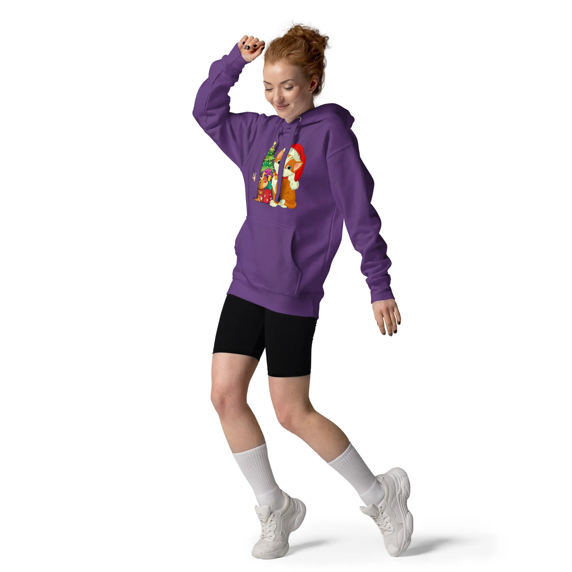 Unisex Hoodie 100% Cotton Face Cat Lovers