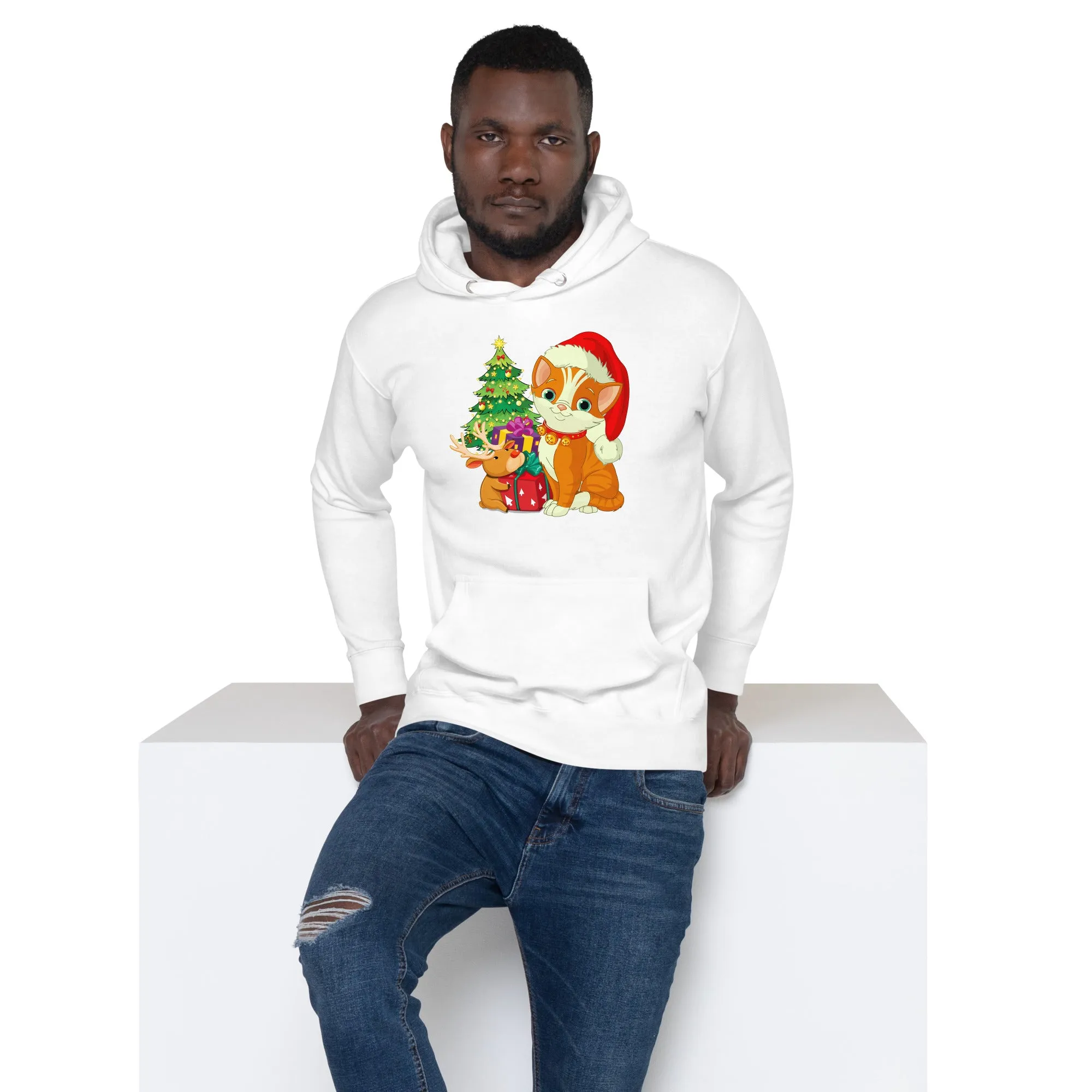Unisex Hoodie 100% Cotton Face Cat Lovers