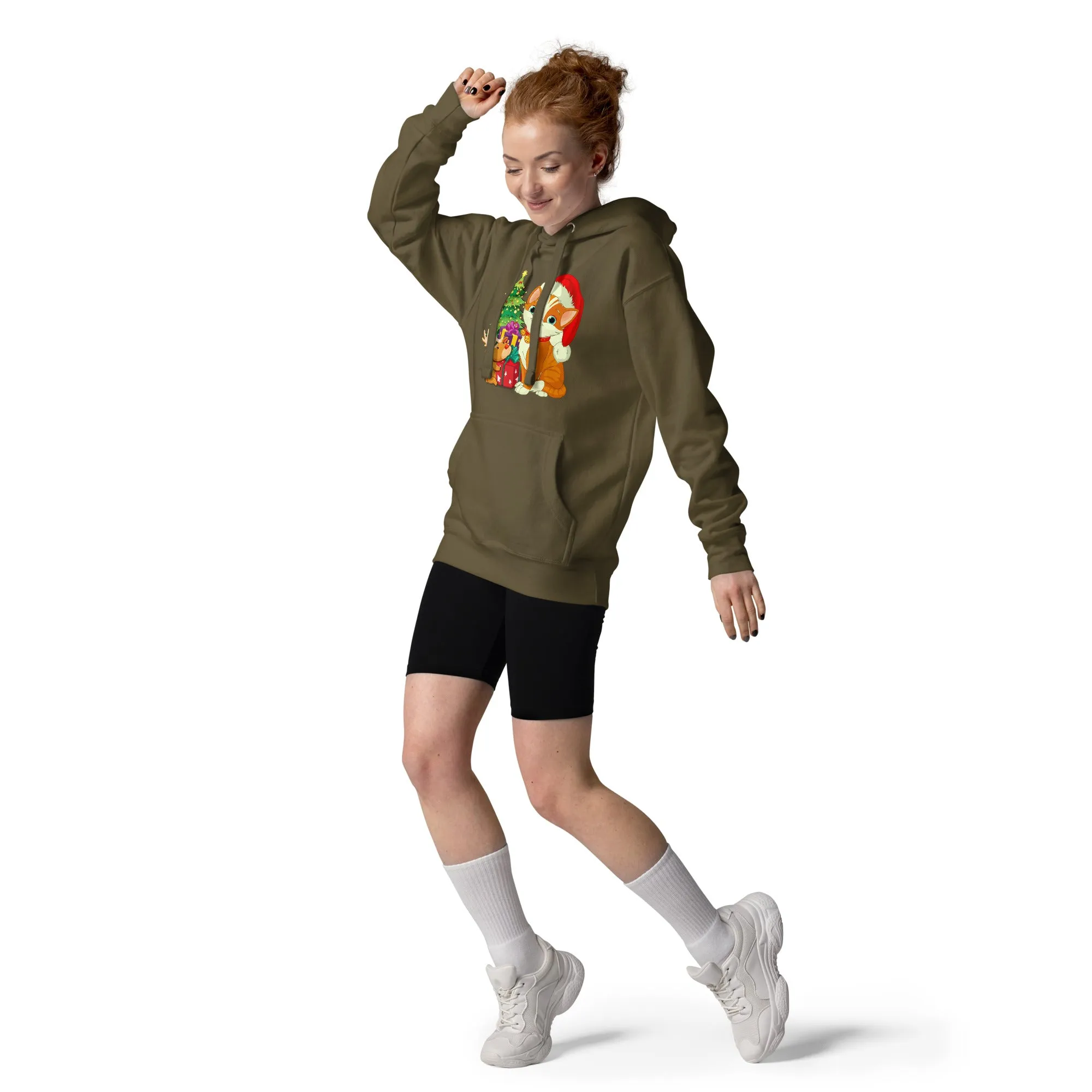 Unisex Hoodie 100% Cotton Face Cat Lovers