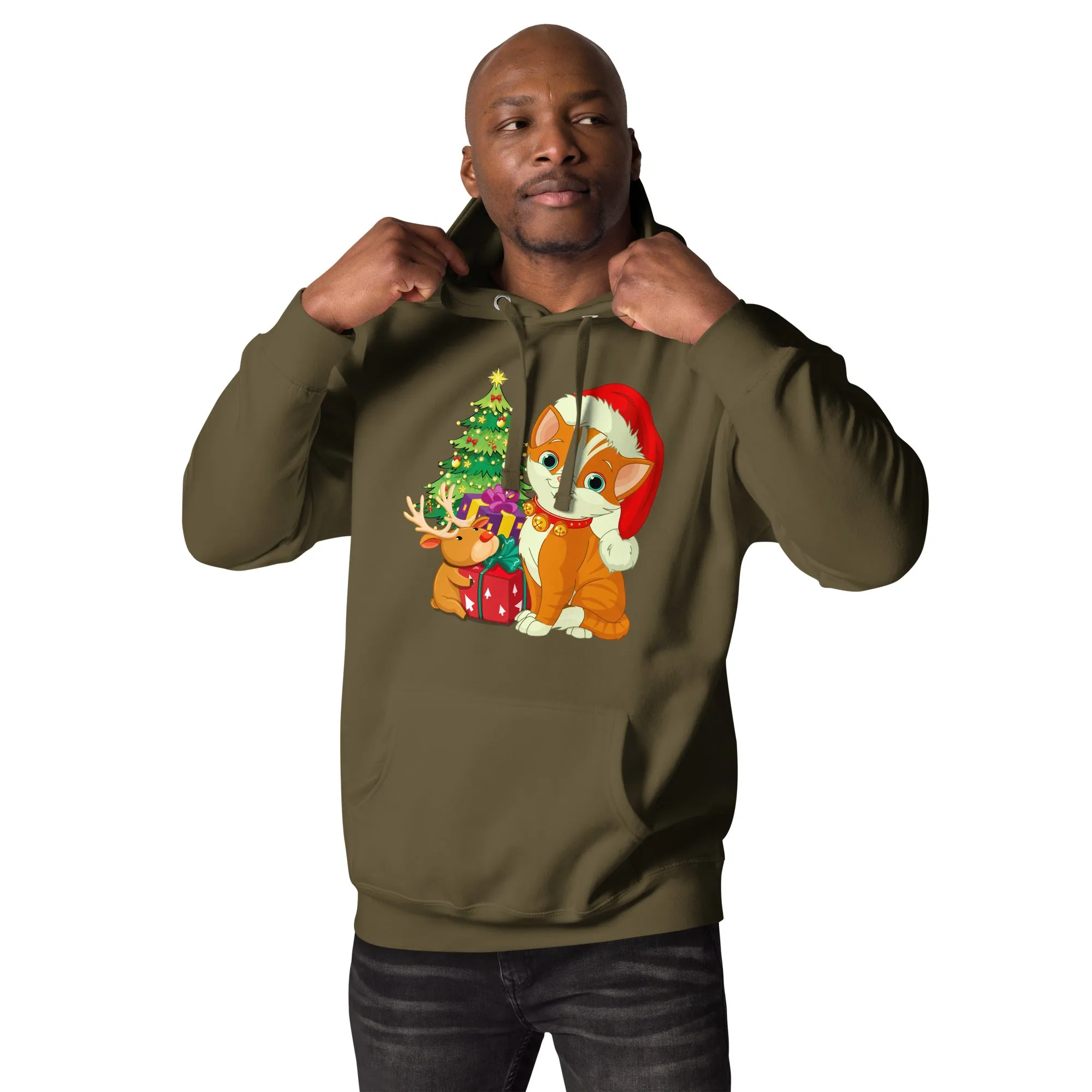 Unisex Hoodie 100% Cotton Face Cat Lovers