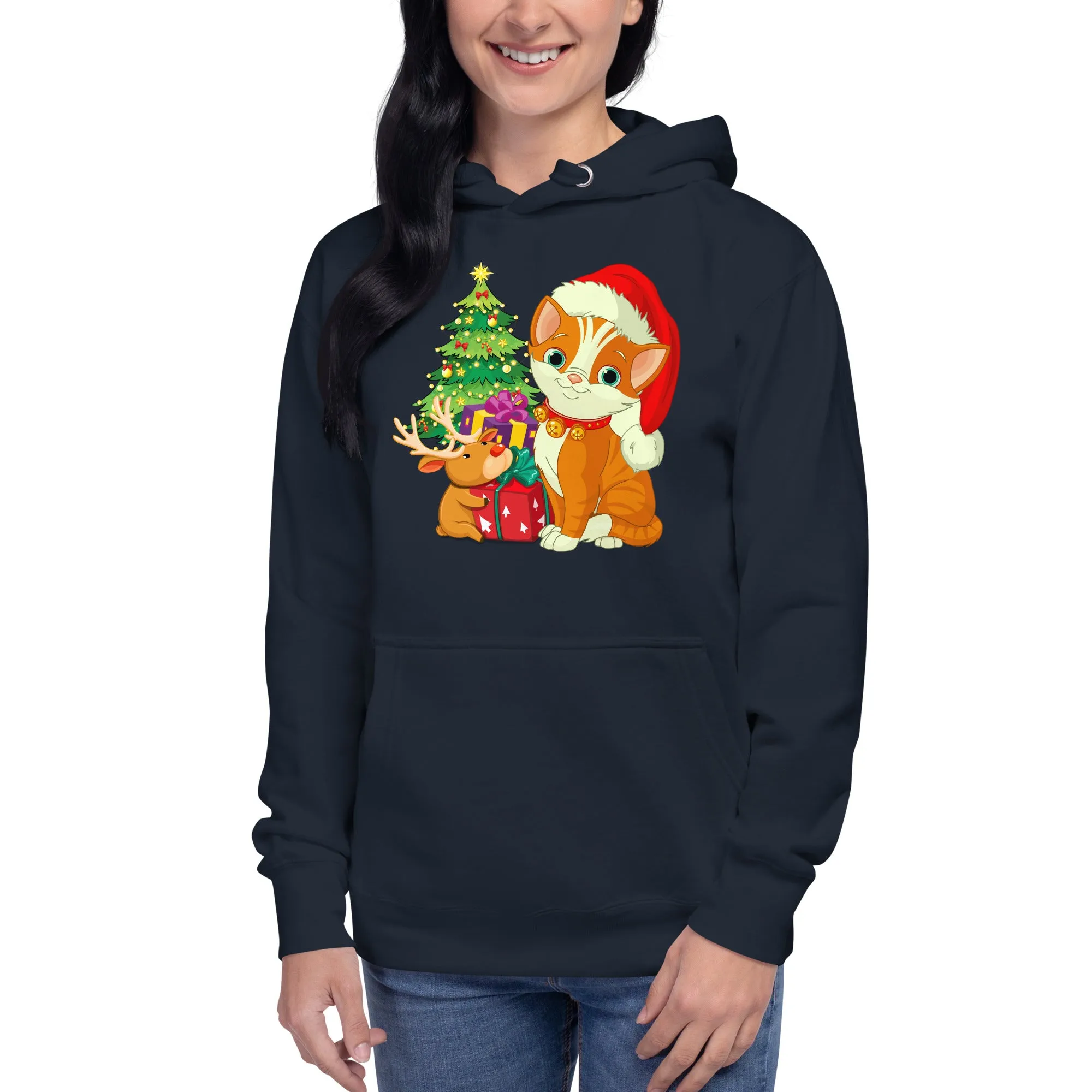 Unisex Hoodie 100% Cotton Face Cat Lovers