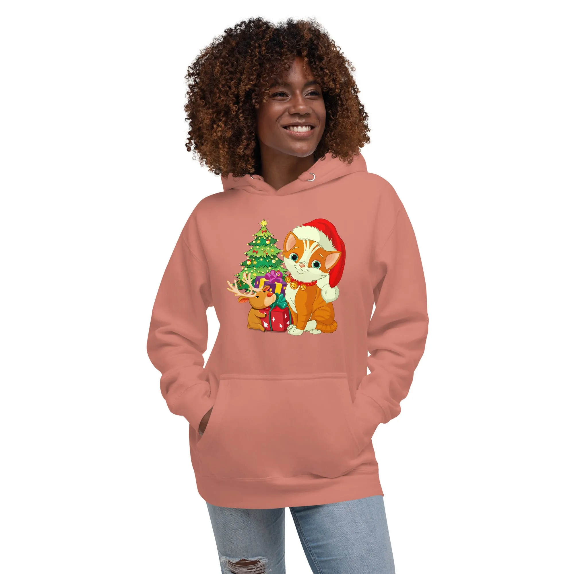 Unisex Hoodie 100% Cotton Face Cat Lovers