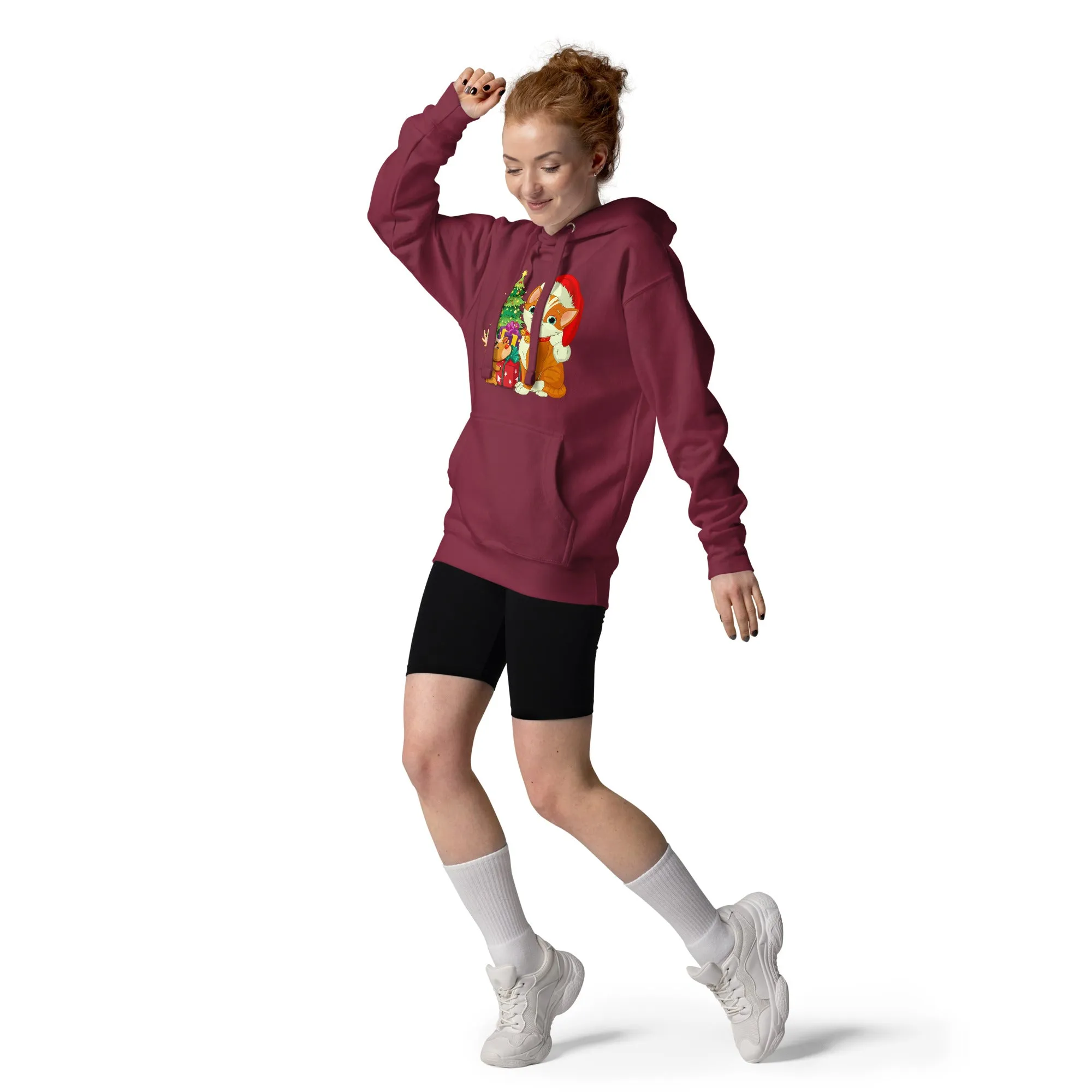 Unisex Hoodie 100% Cotton Face Cat Lovers