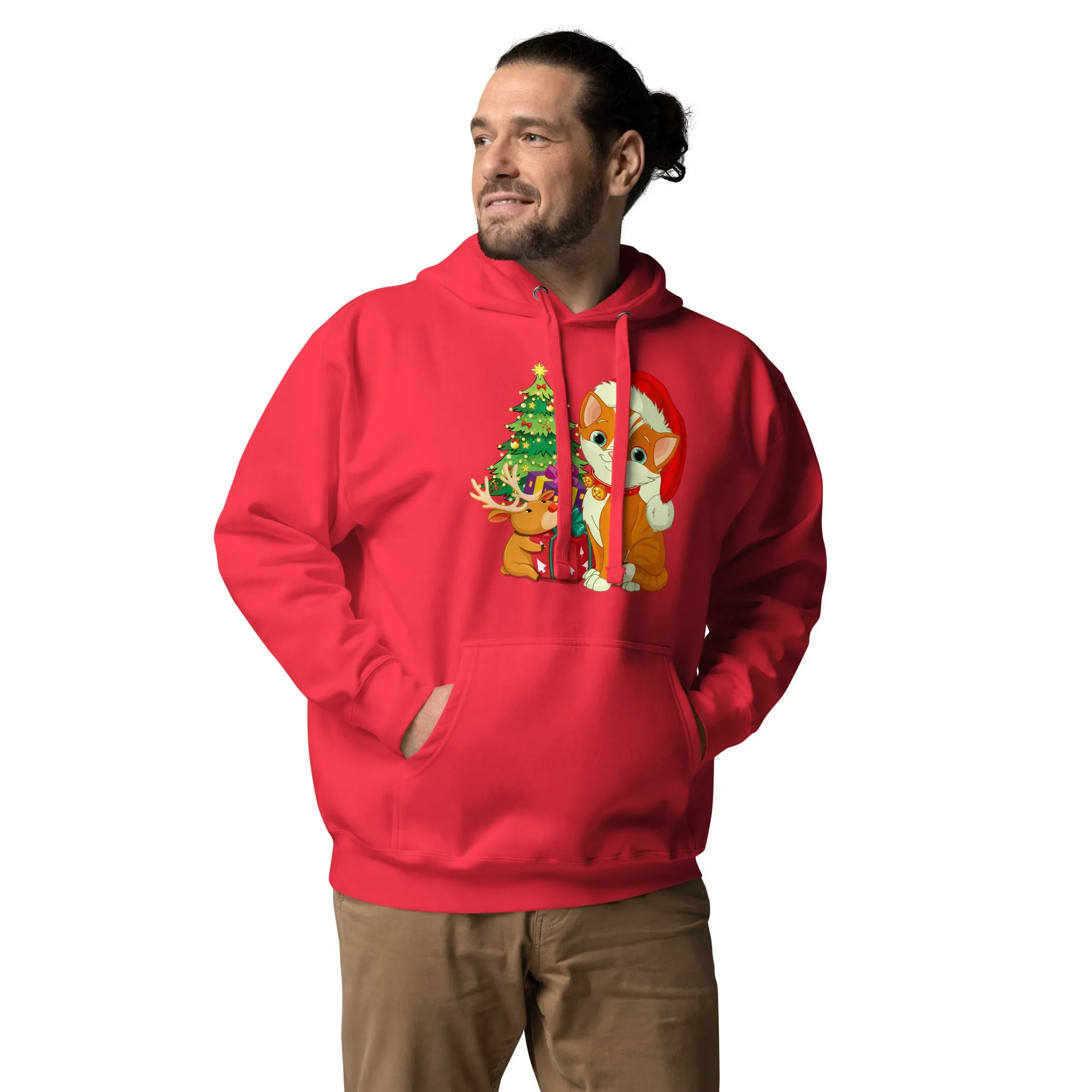 Unisex Hoodie 100% Cotton Face Cat Lovers