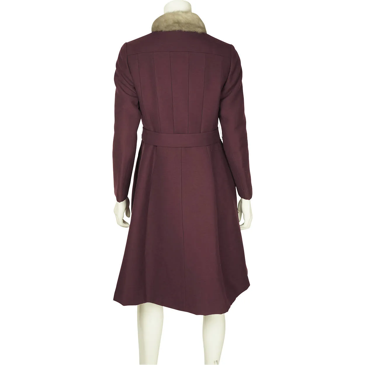 Vintage 1960s Mod Purple Wool Coat by Joshar Montreal Ladies Size S