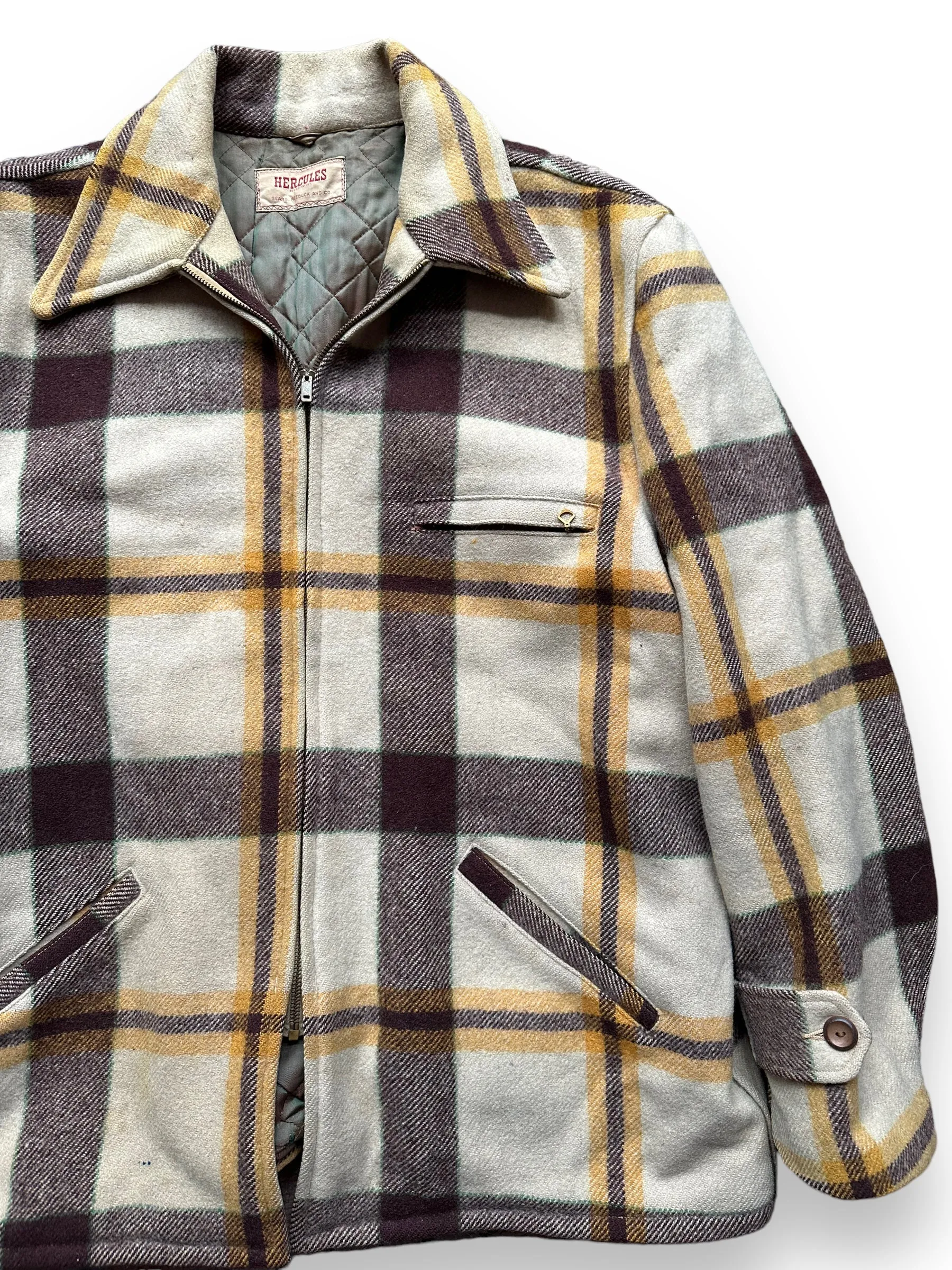Vintage Hercules Wool Jacket SZ XL |  Barn Owl Vintage Goods | Vintage Sears Wool Coat Seattle