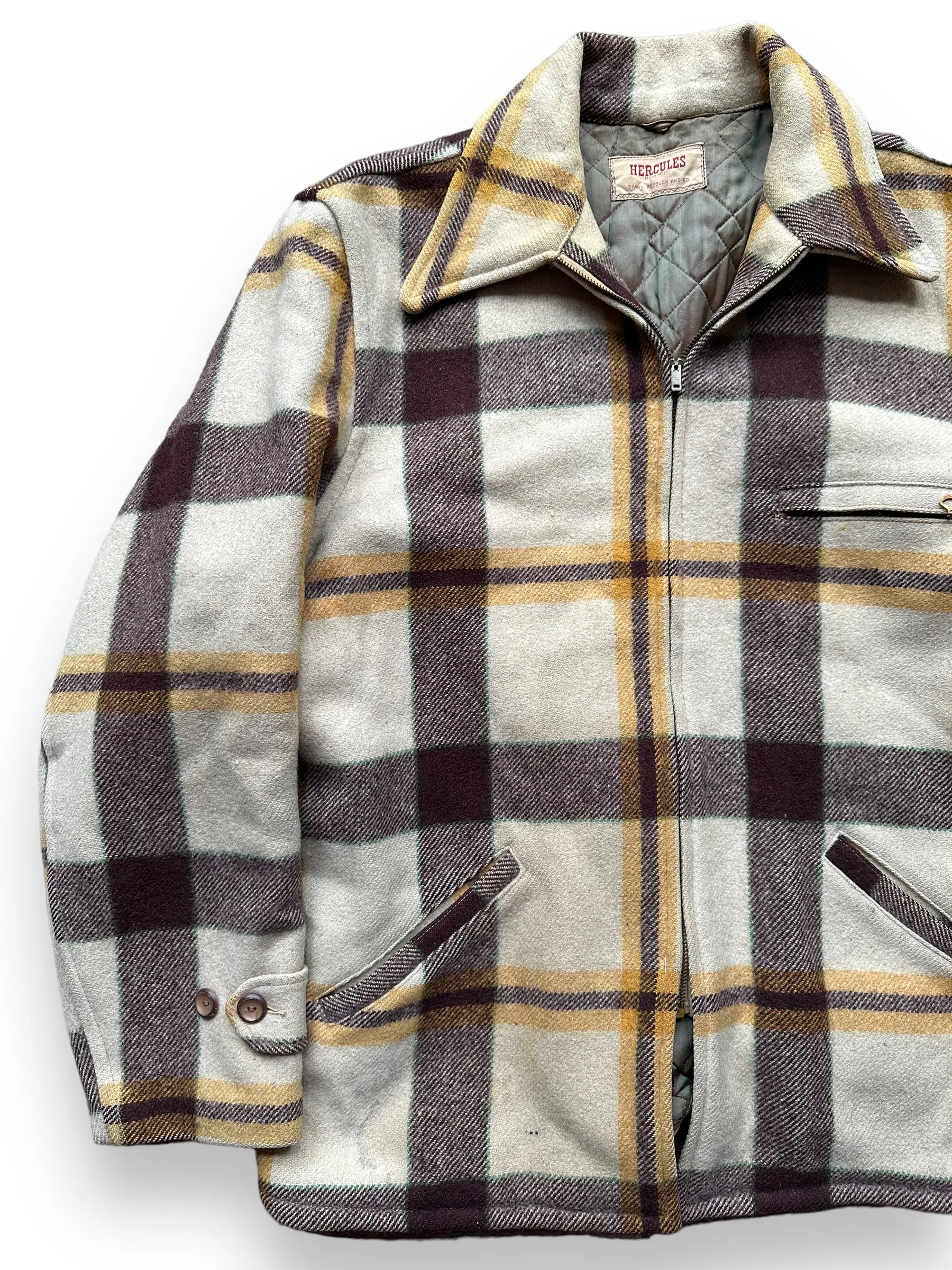 Vintage Hercules Wool Jacket SZ XL |  Barn Owl Vintage Goods | Vintage Sears Wool Coat Seattle