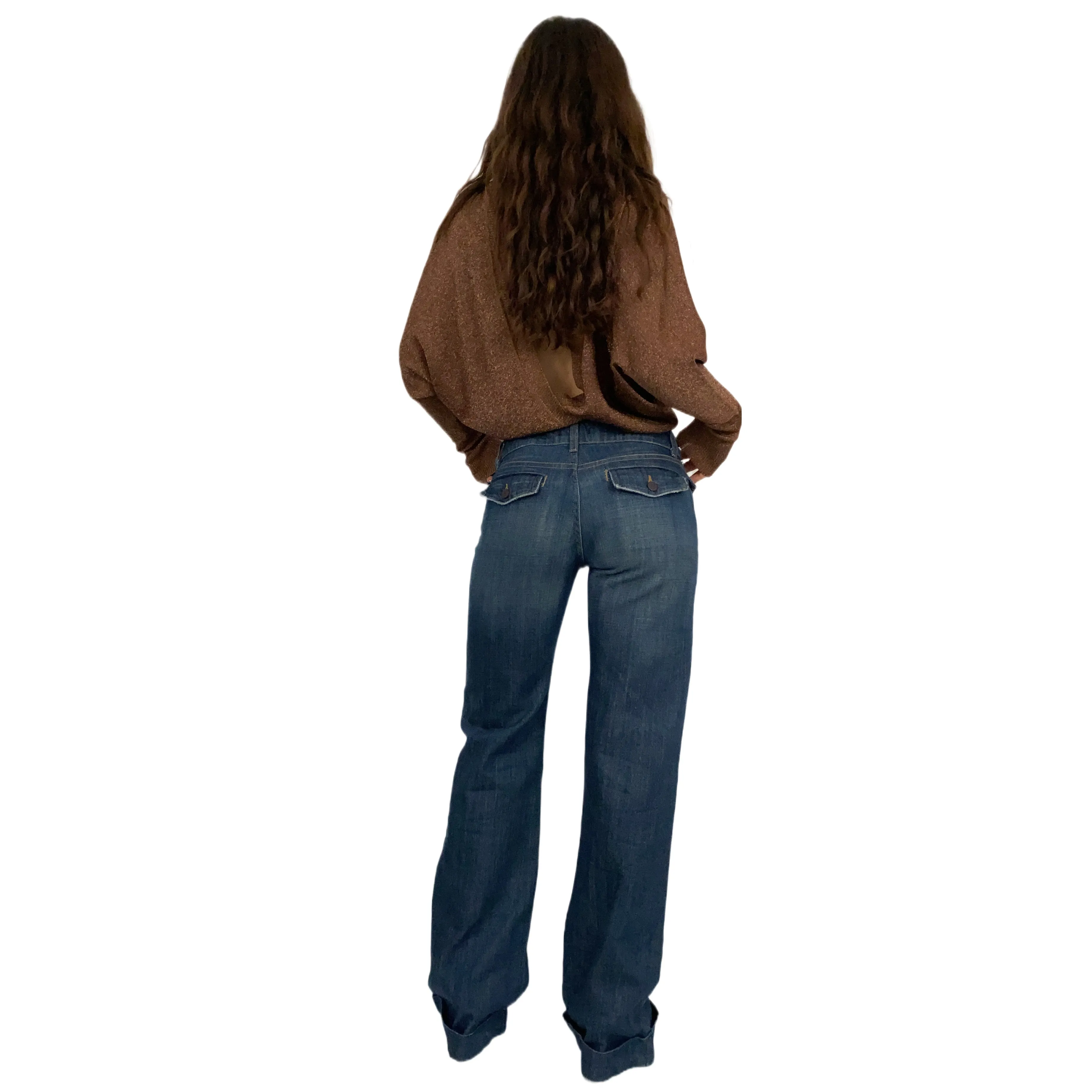 Wide Leg Trouser Jeans (S)