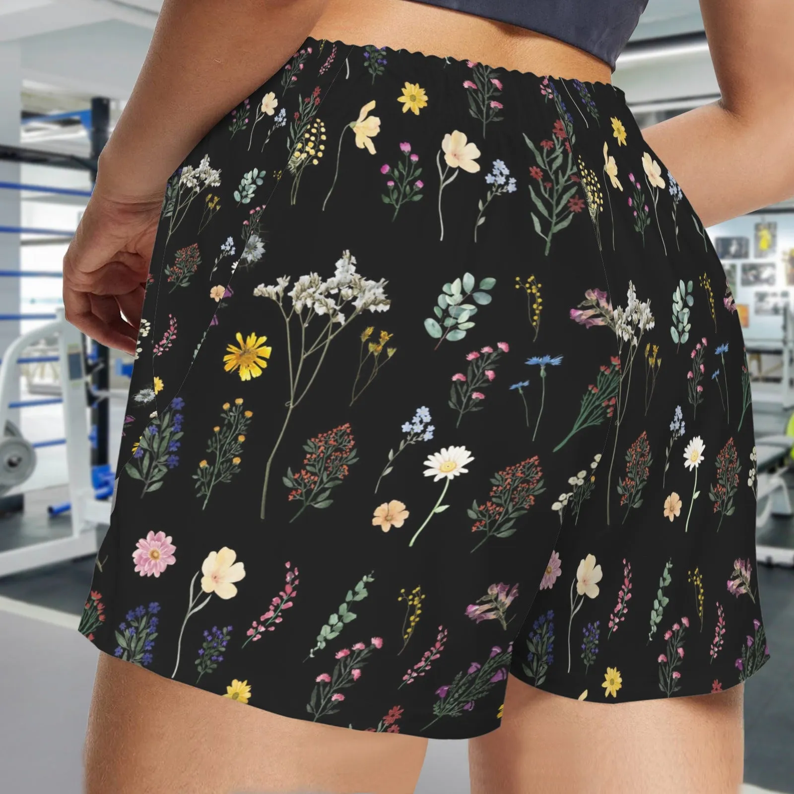 Wildflowers Black Zip Pocket Shorts up to 5 XL (FWS)