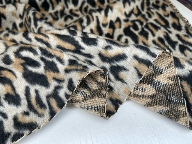Wool Blend Leopard Fabric-9382