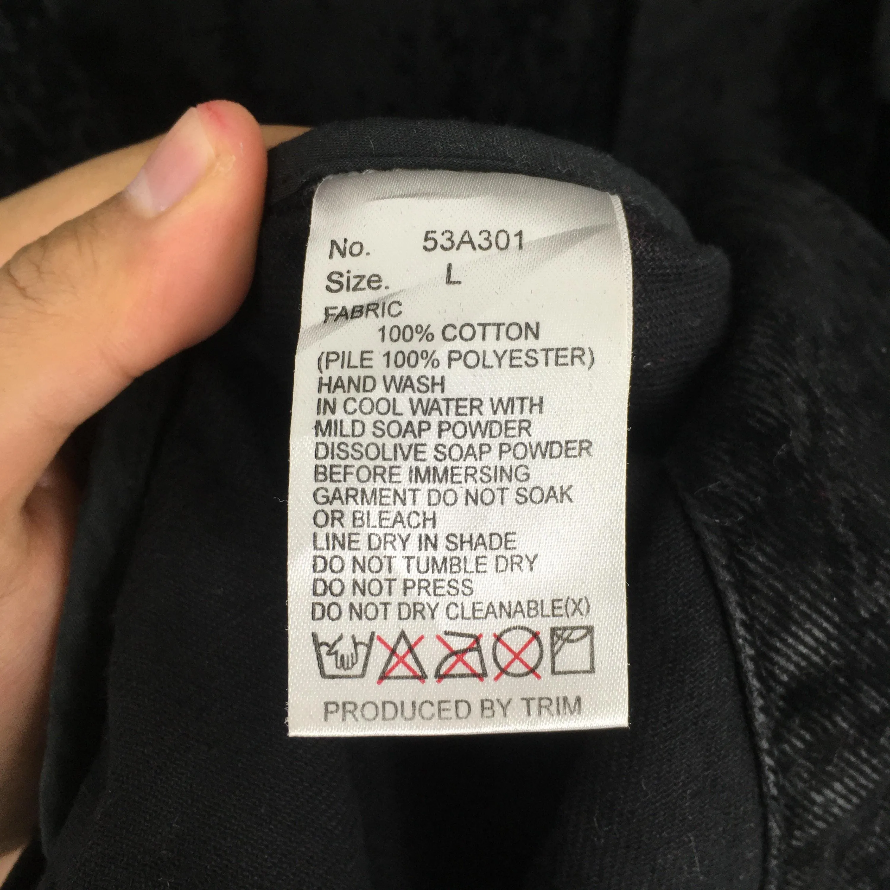 Workwear Pattern Denim Jacket Large